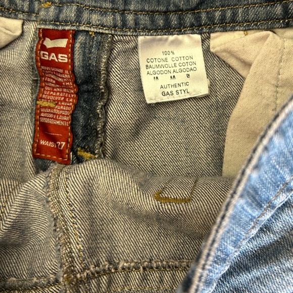 VINTAGE AUTHENTIC GAS JEANS LOW RISE 100%COTTON BOOT CUT IN SIZE 27 WAIST - Picture 7 of 7